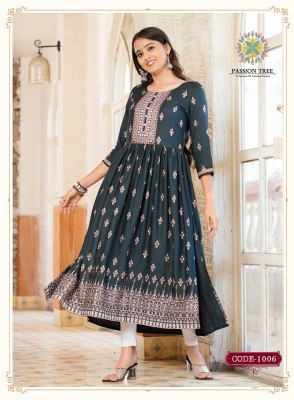 Passion tree by fashion bella vol 1 designer nyra cut kurti gown catalog at wholesale price kurtis catalogs