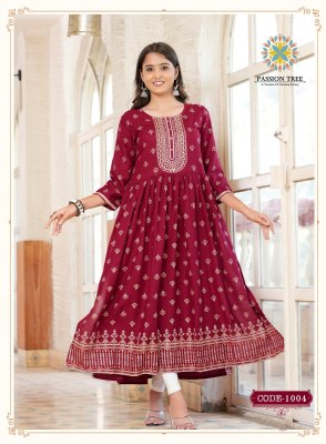 Passion tree by fashion bella vol 1 designer nyra cut kurti gown catalog at wholesale price kurtis catalogs
