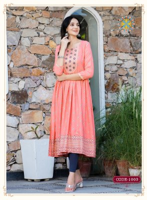 Passion tree by fashion bella vol 1 designer nyra cut kurti gown catalog at wholesale price kurtis catalogs
