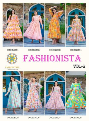 Passion tree by fashionista vol 2 fancy Alia cut gown style kurti catalog at wholesale price kurtis catalogs