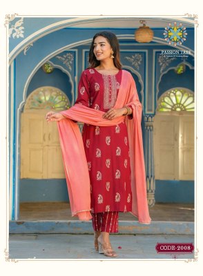Passion tree by harvi vol 2 straight cut kurti pant and dupatta  wit classy gold print catalog at wholesale price readymade suit catalogs