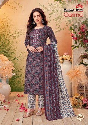 Patidar Garima Vol 4 Designer Cotton Kurti Pant Set with Embroidered Neck And Printed Dupatta Wholesale kurtis catalogs
