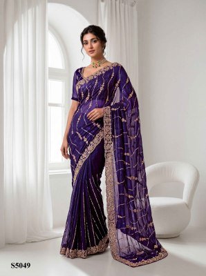 Pavika Space Silk Party Wear Saree with Sequins & Cutdana Hand Work sarees catalogs