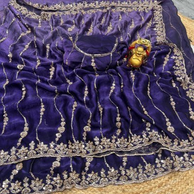 Pavika Space Silk Party Wear Saree with Sequins & Cutdana Hand Work sarees catalogs