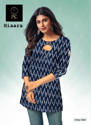 Pc by Hiaara vol 1 pure reyon printed short tops catalogue at affordable rate western wear catalogs