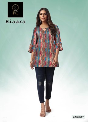 Pc by Hiaara vol 1 pure reyon printed short tops catalogue at affordable rate western wear catalogs
