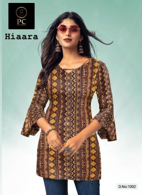 Pc by Hiaara vol 1 pure reyon printed short tops catalogue at affordable rate western wear catalogs