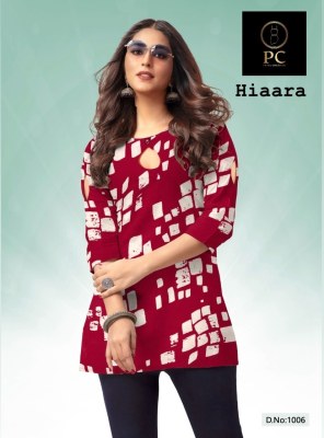 Pc by Hiaara vol 1 pure reyon printed short tops catalogue at affordable rate western wear catalogs