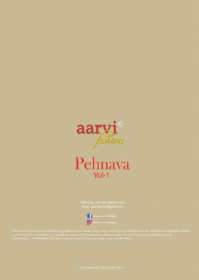 Pehnava vol 1 by Aarvi Designer anarkali Pattern cotton readymade suit catalogue at low rate readymade suit catalogs