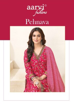 Pehnava vol 1 by Aarvi Designer anarkali Pattern cotton readymade suit catalogue at low rate readymade suit catalogs