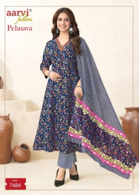 Pehnava vol 1 by Aarvi Designer anarkali Pattern cotton readymade suit catalogue at low rate readymade suit catalogs