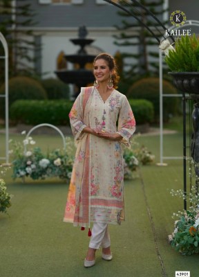 Phulkari by Kailee fashion Pure linen digital printed top bottom and dupatta catalogue with low rate readymade suit catalogs
