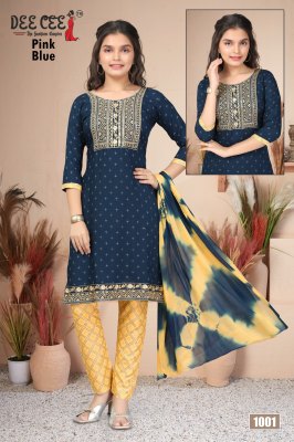 Pink blue by Deecee designer embroidered Aline readymade suit catalogue at affordable rate readymade suit catalogs