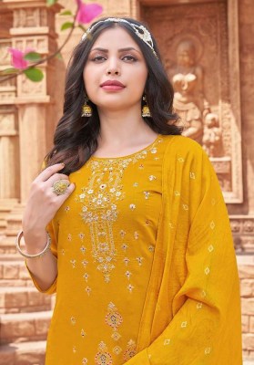 Pink mirror new tiara Viscose Silk Kurti Pant with Dupatta set catalogue buy wholesale  kurtis catalogs