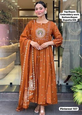 Pinterest Series Readymade Suit Catalogs 3 Piece Ethnic Wear Set Premium Silk And Rayon Fabrics Wholesale Amavi