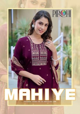 Pirohi By Rajavir Mahiye Viscose Silk Kurti Pant With Banarasi dupatta set wholesale catalogue  Amavi