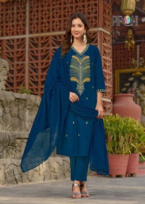 Pirohi Tanya Pure Cotton Embroidered Kurti Pant with Mul Mul Cotton Dupatta Set kurti pant with dupatta Catalogs