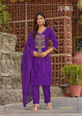 Pirohi Tanya Pure Cotton Embroidered Kurti Pant with Mul Mul Cotton Dupatta Set kurti pant with dupatta Catalogs