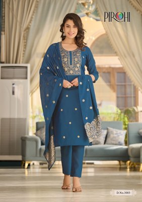 Pirohi rajavir by Kalhaar vol 3 designer suit bottom with banarasi dupatta catalogue readymade suit catalogs