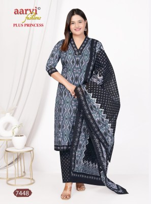 Plus Princess  vol 4 by Aarvi Cotton Plus Size top bottom with dupatta catalogue at low rate readymade suit catalogs