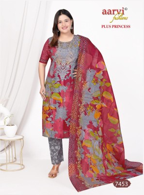 Plus Princess  vol 4 by Aarvi Cotton Plus Size top bottom with dupatta catalogue at low rate readymade suit catalogs