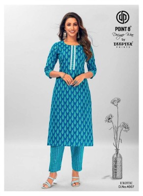 Point 8 By Deeptex Exotic Vol 4 Kurti With Pant set Kurti catalogue wholesale  kurtis catalogs