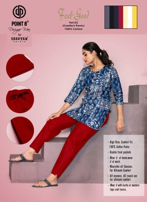 Point 8 By Deeptex Feel Good Vol 2 Pure Cotton Comfort Pants With Pockets For Girls  bottom wear catalogs