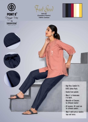 Point 8 By Deeptex Feel Good Vol 2 Pure Cotton Comfort Pants With Pockets For Girls  bottom wear catalogs