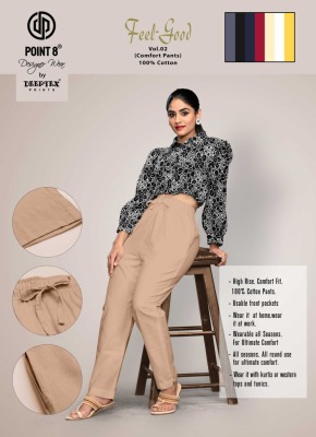 Point 8 By Deeptex Feel Good Vol 2 Pure Cotton Comfort Pants With Pockets For Girls  bottom wear catalogs