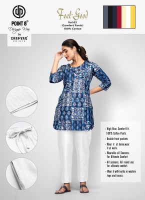 Point 8 By Deeptex Feel Good Vol 2 Pure Cotton Comfort Pants With Pockets For Girls  bottom wear catalogs