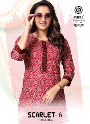 Point 8 By Deeptex Scarlet Vol 6 Cotton Printed Short Top Collection  Deeptex suits 