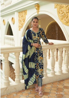 Pooja vol 8 by Mystic 9 Heavy Rayon Foil Print With Aliya Cut kurti pant and dupatta catalogue at low rate  readymade suit catalogs
