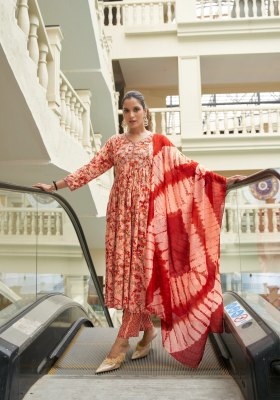 Pooja vol 8 by Mystic 9 Heavy Rayon Foil Print With Aliya Cut kurti pant and dupatta catalogue at low rate  readymade suit catalogs