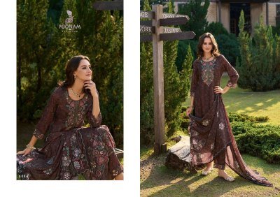 Poonam Designer Glam Muslin Kurti Set with Embroidery And Digital Print, Mal-Mal Cotton Inner, and Tassel Dupatta Wholesale kurtis catalogs