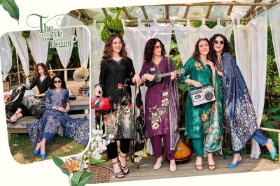 Poonam Designer Music Party Pure Muslin Shimmer Kurti with Handwork, Roman Silk Pants And Printed Dupatta with Four side Handmade Tussles Wholesale kurtis catalogs