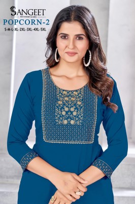 Popcorn 2 by Amavi Heavy malai sequence embroidered kurti catalogue at affordable rate kurtis catalogs