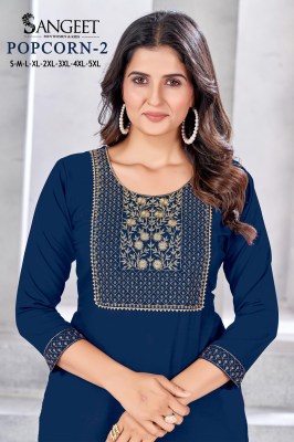 Popcorn 2 by Amavi Heavy malai sequence embroidered kurti catalogue at affordable rate kurtis catalogs