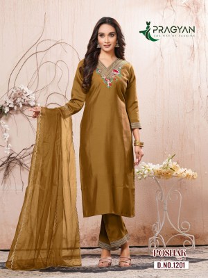 Poshak vol 1 by Pragyan full embroidered top bottom and dupatta collection Amavi