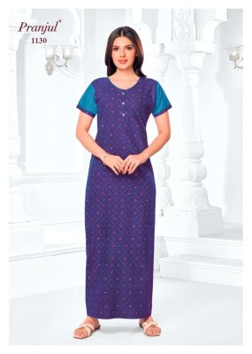 Pragati Vol 11 by Pranjul Pure Cotton Printed Nighties With Pocket collection in budget rate night wear catalogs