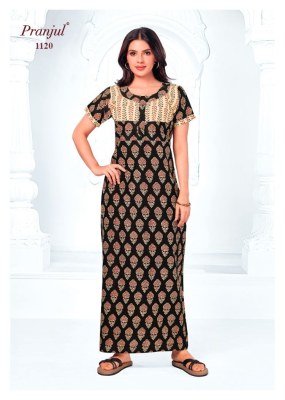 Pragati Vol 11 by Pranjul Pure Cotton Printed Nighties With Pocket collection in budget rate night wear catalogs