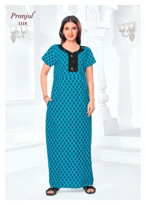 Pragati Vol 11 by Pranjul Pure Cotton Printed Nighties With Pocket collection in budget rate night wear catalogs