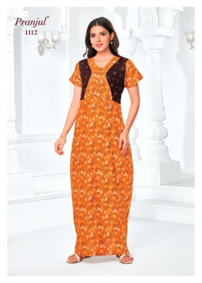 Pragati Vol 11 by Pranjul Pure Cotton Printed Nighties With Pocket collection in budget rate night wear catalogs