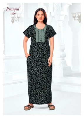 Pragati Vol 11 by Pranjul Pure Cotton Printed Nighties With Pocket collection in budget rate night wear catalogs