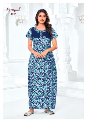 Pragati Vol 11 by Pranjul Pure Cotton Printed Nighties With Pocket collection in budget rate night wear catalogs