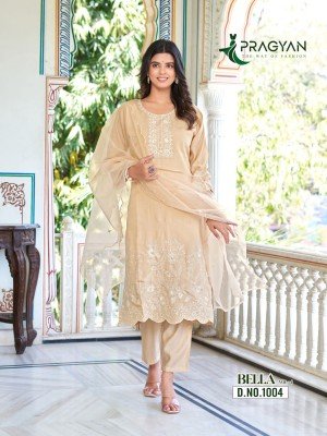 Pragyan Bela Vol 1 Rakhi Edition Heavy Roman Silk Embroidered Straight Suit Pant with Orgenza Cutwork Dupatta Wholesale kurtis catalogs