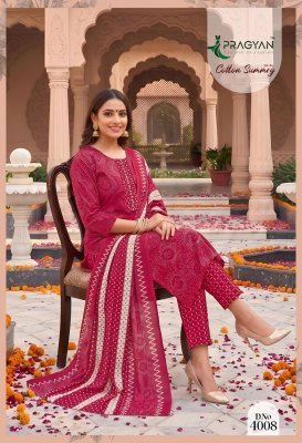 Pragyan Cotton Summry Vol. 4 Kurta Pant Dupatta Set readymade suit catalogs