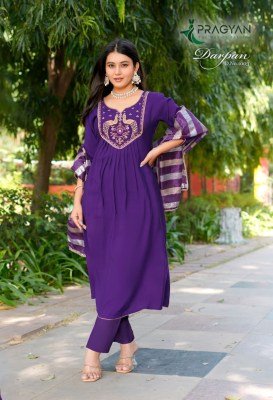 Pragyan Darpan Vol-1 Viscose Silk Gown Style Suit Set with Handwork & Dupatta Pragyan