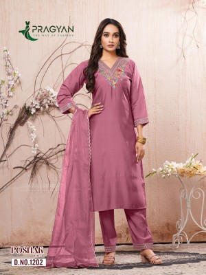 Pragyan Poshak Vol 1 Roman Silk 3Pcs Dress Wholesale Price  Amavi