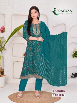 Pragyan Samora Vol 2  Modal Chanderi Anarkali Set with Embroidered Aster Dupatta And Roman Silk Pant Wholesale  kurtis catalogs