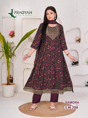 Pragyan Samora Vol 2  Modal Chanderi Anarkali Set with Embroidered Aster Dupatta And Roman Silk Pant Wholesale  kurtis catalogs